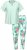 Ulla Popken 846971 Pyjama à motifs Vert clair - Pyjamas/vêtements de détente - 