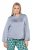 Ulla Popken 847191 Blouson brillant à col teddy Gris - Vestes - Vestes grande taille pour femme