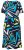 Ulla Popken 847324 Robe mi-longue imprimée Bleu marine - Robes midi - Robes mi-longues pour femmes rondes