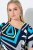 Ulla Popken 847324 Robe mi-longue imprimée Bleu marine - Robes midi - Robes mi-longues pour femmes rondes