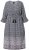 Ulla Popken 847798 Robe mi-longue trapèze à col V Noir - Robes midi - Robes mi-longues pour femmes rondes