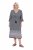 Ulla Popken 847798 Robe mi-longue trapèze à col V Noir - Robes midi - Robes mi-longues pour femmes rondes