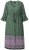 Ulla Popken 847798 Robe mi-longue trapèze à col V Vert foncé - Robes midi - Robes mi-longues pour femmes rondes