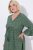 Ulla Popken 847798 Robe mi-longue trapèze à col V Vert foncé - Robes midi - Robes mi-longues pour femmes rondes