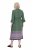 Ulla Popken 847798 Robe mi-longue trapèze à col V Vert foncé - Robes midi - Robes mi-longues pour femmes rondes
