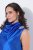 Ulla Popken 847862 Robe en satin Bleu roi - Robes d'été - Robes légères d'été en grande taille