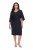 Ulla Popken 847909 Robe mi-longue fleurie Noir - Robes midi - Robes mi-longues pour femmes rondes