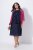Ulla Popken 847918 Robe en mousseline fleurie Bleu marine - Robes midi - Robes mi-longues pour femmes rondes
