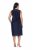Ulla Popken 847918 Robe en mousseline fleurie Bleu marine - Robes midi - Robes mi-longues pour femmes rondes
