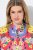 Ulla Popken 848015 Robe mi-longue imprimée à cordon Rose - Robes midi - Robes mi-longues pour femmes rondes