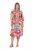 Ulla Popken 848015 Robe mi-longue imprimée à cordon Rose - Robes midi - Robes mi-longues pour femmes rondes