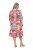 Ulla Popken 848015 Robe mi-longue imprimée à cordon Rose - Robes midi - Robes mi-longues pour femmes rondes