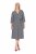 Ulla Popken 848052 Robe mi-longue rayée à ceinture à nouer Noir - Robes midi - Robes mi-longues pour femmes rondes