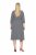 Ulla Popken 848052 Robe mi-longue rayée à ceinture à nouer Noir - Robes midi - Robes mi-longues pour femmes rondes