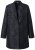 Ulla Popken 848099 Blazer fleuri en jacquard à boutonnage caché Noir - Blazers - Vestes blazer pour femme, grandes tailles