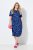 Ulla Popken 848162 Robe mi-longue imprimée Bleu marine - Robes midi - Robes mi-longues pour femmes rondes