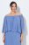 Ulla Popken 848169 Robe en mousseline trapèze Bleu clair - Robes midi - Robes mi-longues pour femmes rondes