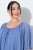 Ulla Popken 848169 Robe en mousseline trapèze Bleu clair - Robes midi - Robes mi-longues pour femmes rondes