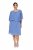 Ulla Popken 848169 Robe en mousseline trapèze Bleu clair - Robes midi - Robes mi-longues pour femmes rondes