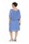 Ulla Popken 848169 Robe en mousseline trapèze Bleu clair - Robes midi - Robes mi-longues pour femmes rondes