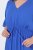 Ulla Popken 848224 Robe longue à manches courtes et col V Bleu - Robes maxi - Robes longues pour femmes rondes