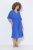 Ulla Popken 848224 Robe longue à manches courtes et col V Bleu - Robes maxi - Robes longues pour femmes rondes