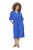 Ulla Popken 848224 Robe longue à manches courtes et col V Bleu - Robes maxi - Robes longues pour femmes rondes