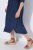 Ulla Popken 848224 Robe mi-longue à cordon Bleu marine - Robes midi - Robes mi-longues pour femmes rondes