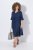 Ulla Popken 848224 Robe mi-longue à cordon Bleu marine - Robes midi - Robes mi-longues pour femmes rondes