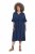 Ulla Popken 848224 Robe mi-longue à cordon Bleu marine - Robes midi - Robes mi-longues pour femmes rondes