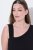 Ulla Popken 848305 Robe mi-longue sans manches à col V Noir - Robes midi - Robes mi-longues pour femmes rondes
