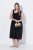 Ulla Popken 848305 Robe mi-longue sans manches à col V Noir - Robes midi - Robes mi-longues pour femmes rondes
