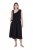 Ulla Popken 848305 Robe mi-longue sans manches à col V Noir - Robes midi - Robes mi-longues pour femmes rondes