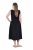 Ulla Popken 848305 Robe mi-longue sans manches à col V Noir - Robes midi - Robes mi-longues pour femmes rondes