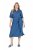 Ulla Popken 848491 Robe chemise Bleu denim - Robes midi - Robes mi-longues pour femmes rondes