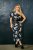 Ulla Popken 848510 Robe mi-longue fleurie Noir - Robes midi - Robes mi-longues pour femmes rondes