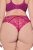 Ulla Popken 848522 Strings en dentelle lot de 3 Violet foncé - Culottes - 