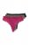 Ulla Popken 848522 Strings en dentelle lot de 3 Violet foncé - Culottes - 