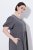 Ulla Popken 848575 Robe longue à manches courtes et poches Anthracite - Robes maxi - Robes longues pour femmes rondes