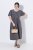Ulla Popken 848575 Robe longue à manches courtes et poches Anthracite - Robes maxi - Robes longues pour femmes rondes
