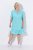 Ulla Popken 848724 Robe imprimée à volants Turquoise - Robes - Des robes dans toutes les tailles