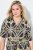 Ulla Popken 848789 Robe mi-longue imprimée à poches Bleu marine - Robes midi - Robes mi-longues pour femmes rondes