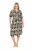 Ulla Popken 848789 Robe mi-longue imprimée à poches Bleu marine - Robes midi - Robes mi-longues pour femmes rondes