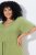 Ulla Popken 848829 Robe mi-longue à manches courtes et cordon Vert clair - Robes midi - Robes mi-longues pour femmes rondes