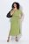 Ulla Popken 848829 Robe mi-longue à manches courtes et cordon Vert clair - Robes midi - Robes mi-longues pour femmes rondes