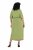 Ulla Popken 848829 Robe mi-longue à manches courtes et cordon Vert clair - Robes midi - Robes mi-longues pour femmes rondes