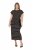 Ulla Popken 848921 Robe en jersey rayée à ceinture à nouer Noir - Robes maxi - Robes longues pour femmes rondes