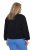 Ulla Popken 848940 Blouson Noir - Vestes - Vestes grande taille pour femme