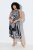 Ulla Popken 848948 Robe à imprimé animal Noir - Robes d'été - Robes légères d'été en grande taille