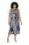 Ulla Popken 848948 Robe à imprimé animal Noir - Robes d'été - Robes légères d'été en grande taille